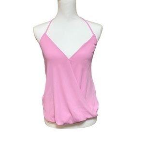 Olivaceous Women’s Medium Halter‎ Wrap Top Pink Sleeveless Spaghetti Straps